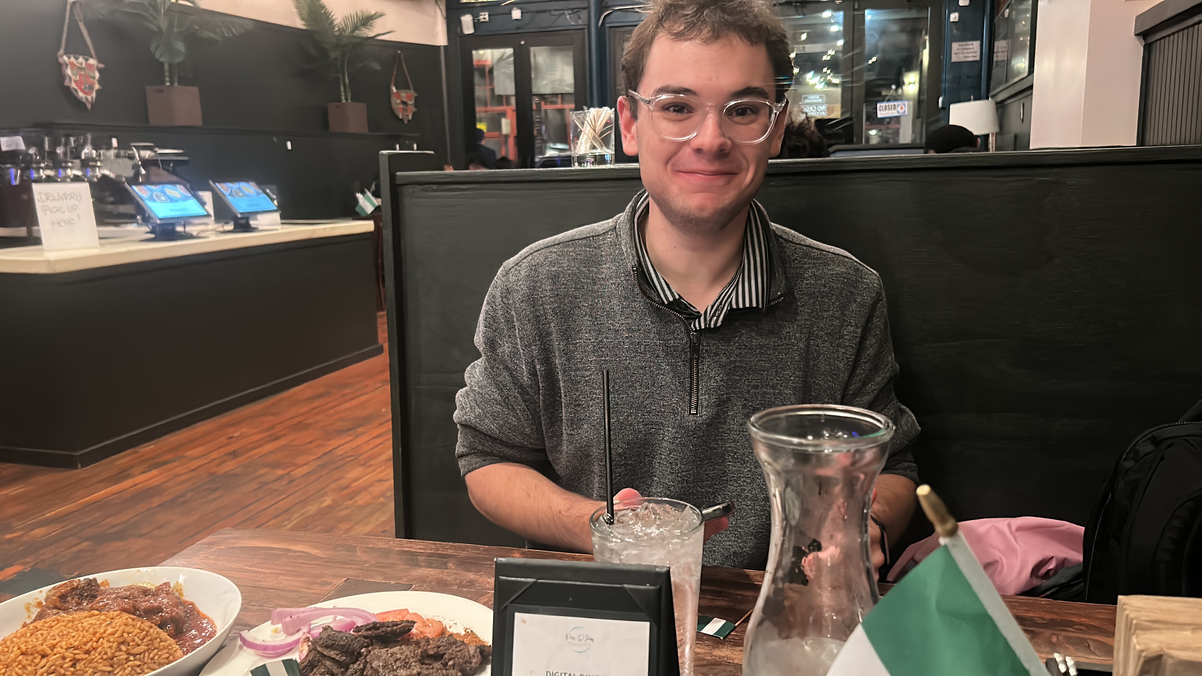 Eric at Nigerian restaurant